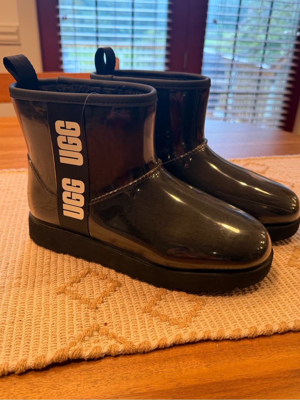 UGG Black Classic Clear Mini Boots size 7